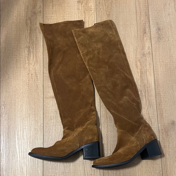 Shoes - Brown Suede Knee-High Boots